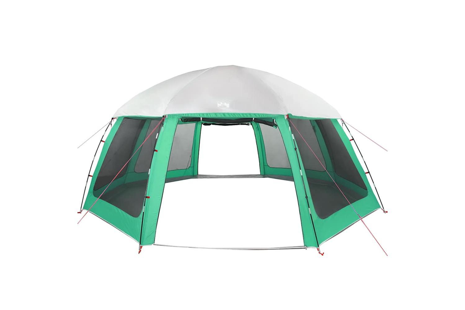 Vidaxl Pool Tent With Removable Fly & Mesh Walls Sea Green 612x612 Cm-6
