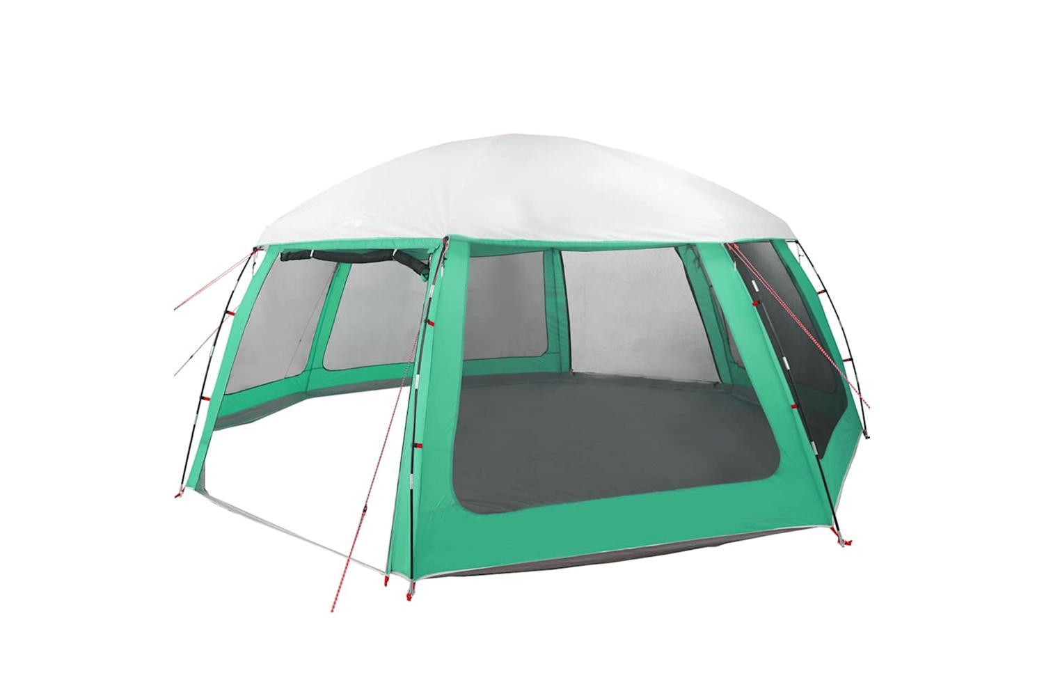 Vidaxl Pool Tent With Removable Fly & Mesh Walls Sea Green 612x612 Cm-7