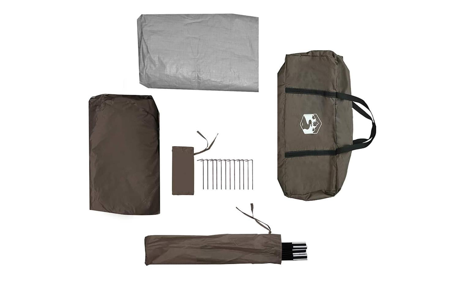 Vidaxl Fishing Tent 5-person Brown Waterproof-10