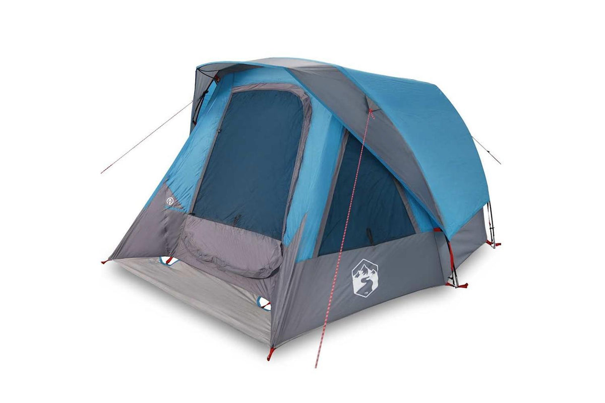 Vidaxl Camping Tent Cabin 4-person Blue Waterproof-2
