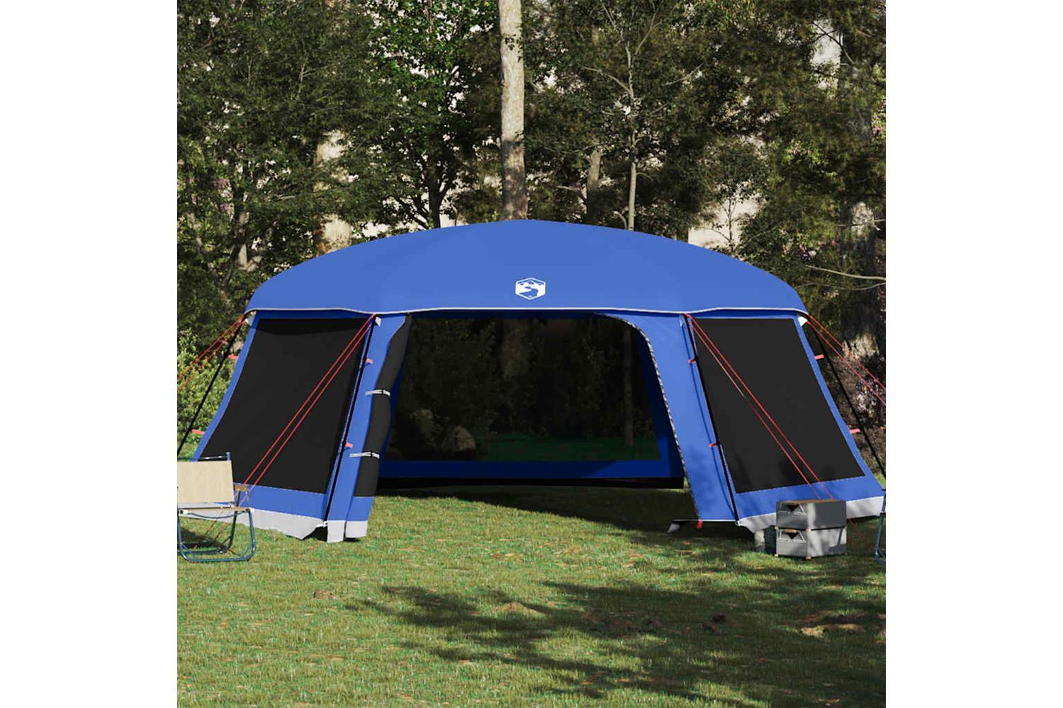 Vidaxl Pool Tent With Removable Fly & Mesh Walls Azure Blue 670x590 Cm-4