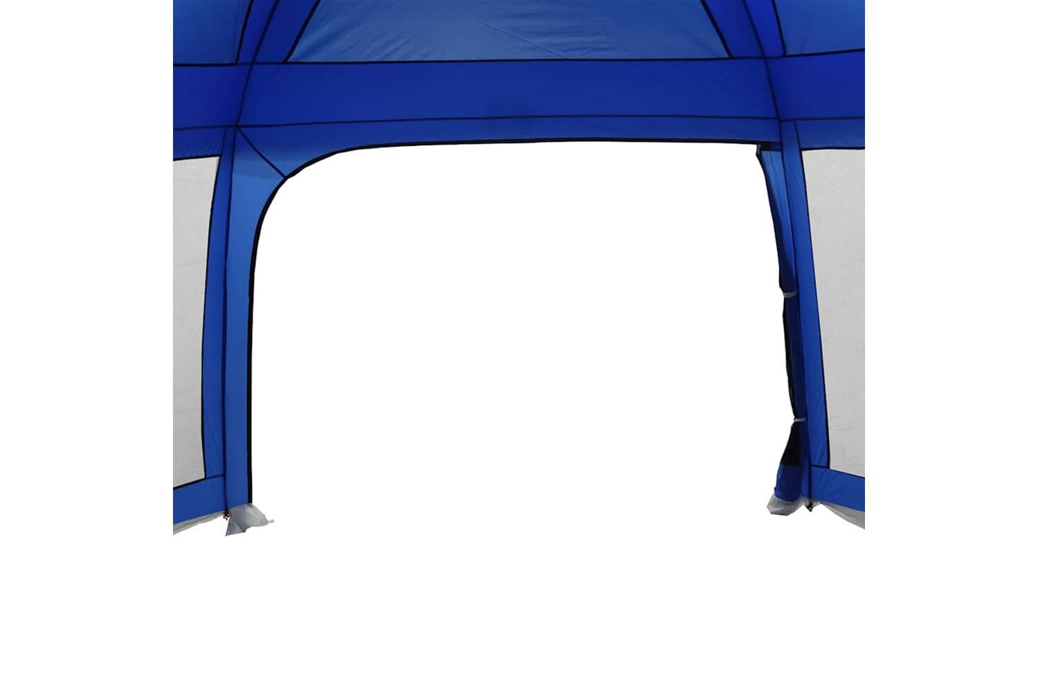 Vidaxl Pool Tent With Removable Fly & Mesh Walls Azure Blue 670x590 Cm-8