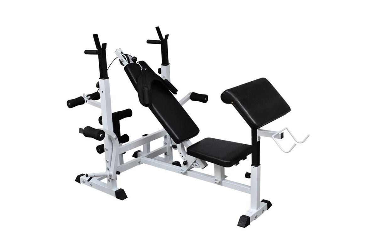 Vidaxl Weight Bench With Weight Rack, Barbell And Dumbbell Set 30.5kg-2