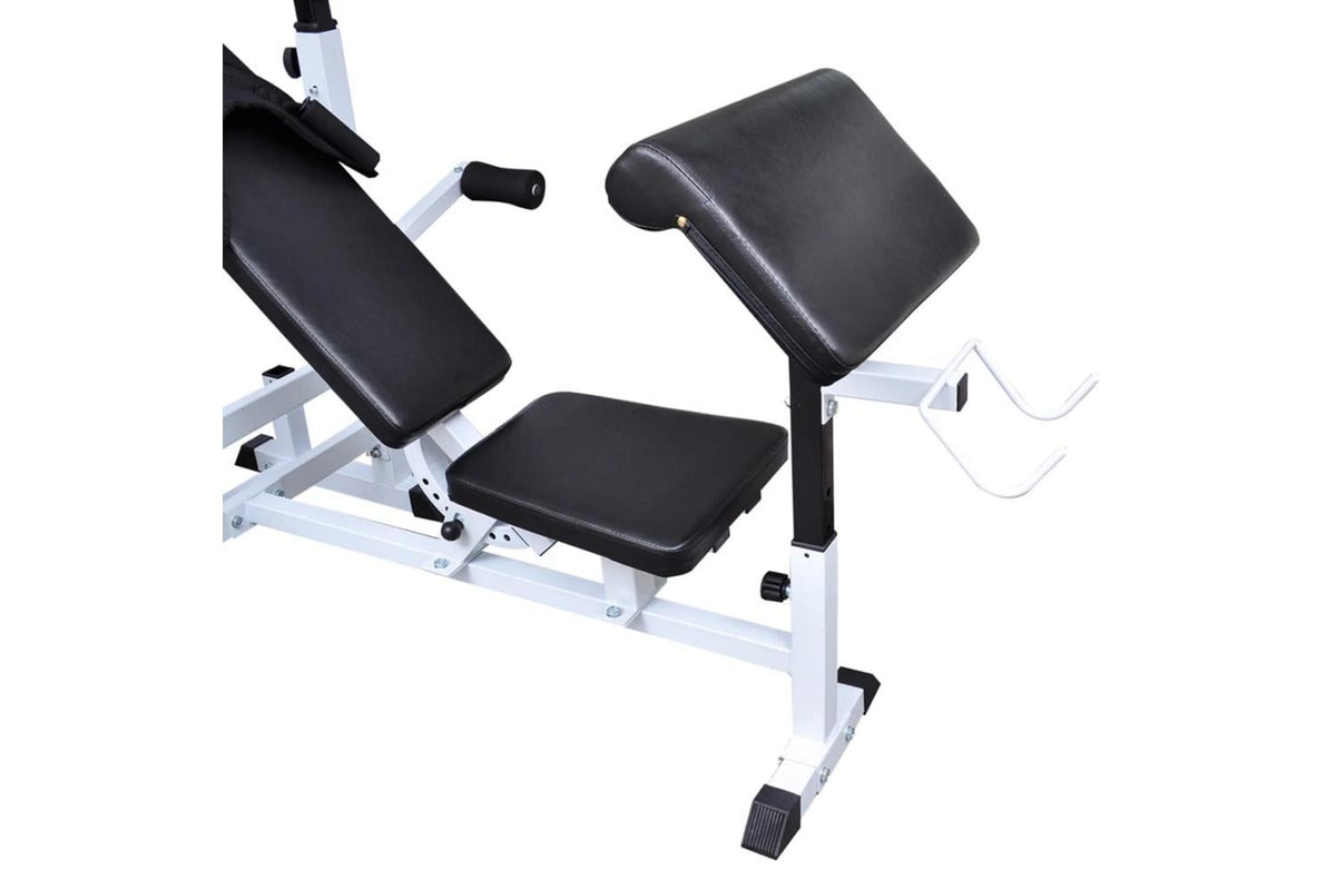 Vidaxl Weight Bench With Weight Rack, Barbell And Dumbbell Set 30.5kg-4