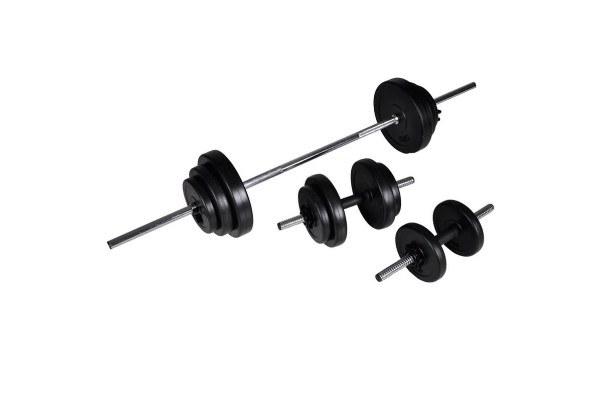 Vidaxl Weight Bench With Weight Rack, Barbell And Dumbbell Set 30.5kg-7
