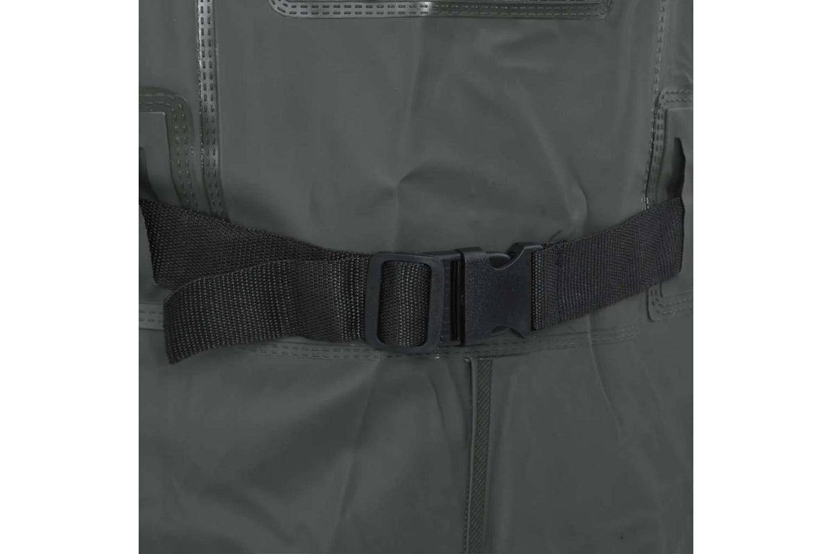 Vidaxl Chest Waders With Boots And Belt Dark Green Size 38-6