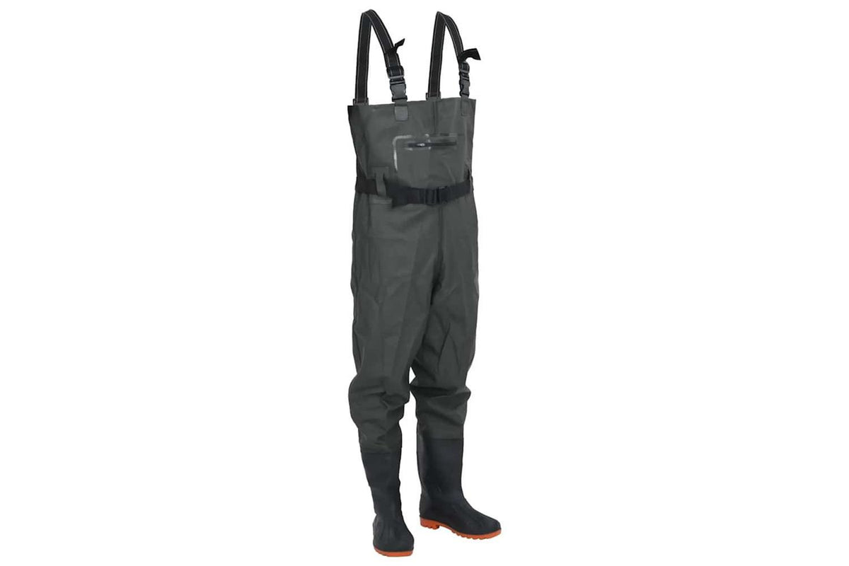 Vidaxl Chest Waders With Boots And Belt Dark Green Size 40
