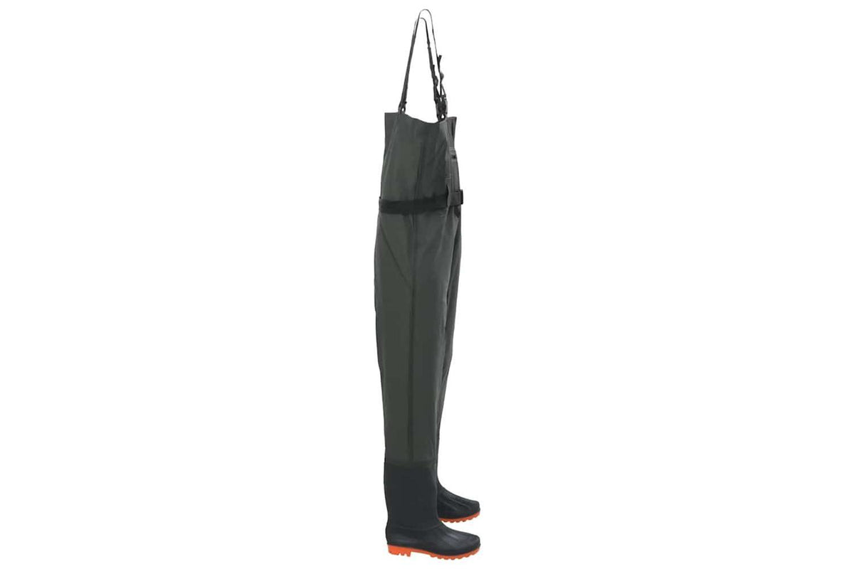 Vidaxl Chest Waders With Boots And Belt Dark Green Size 40-3