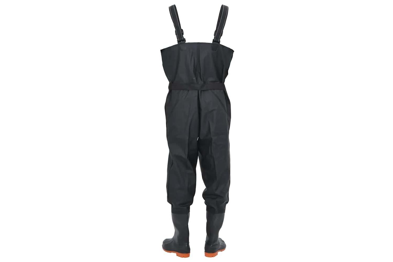 Vidaxl Chest Waders With Boots And Belt Black Size 38-4