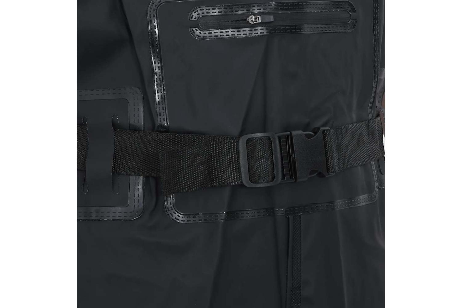 Vidaxl Chest Waders With Boots And Belt Black Size 38-6