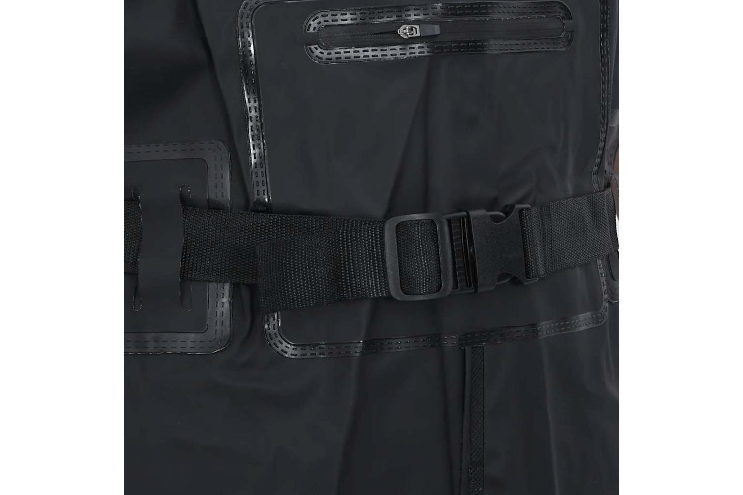 Vidaxl Chest Waders With Boots And Belt Black Size 44-6