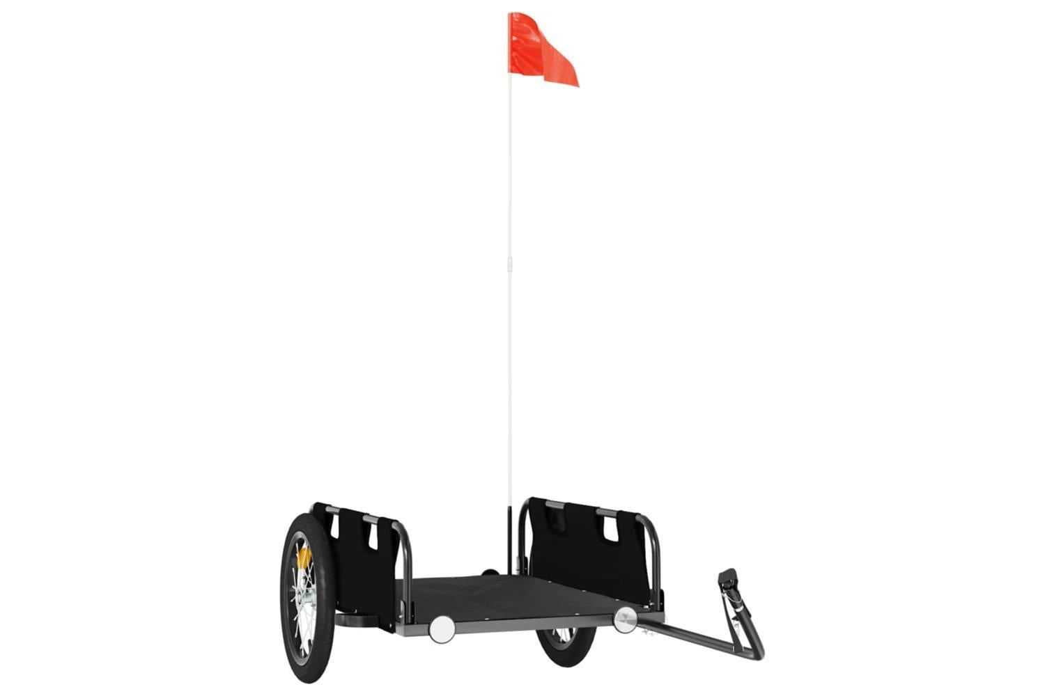 Vidaxl Bike Trailer Black Oxford Fabric And Iron-2