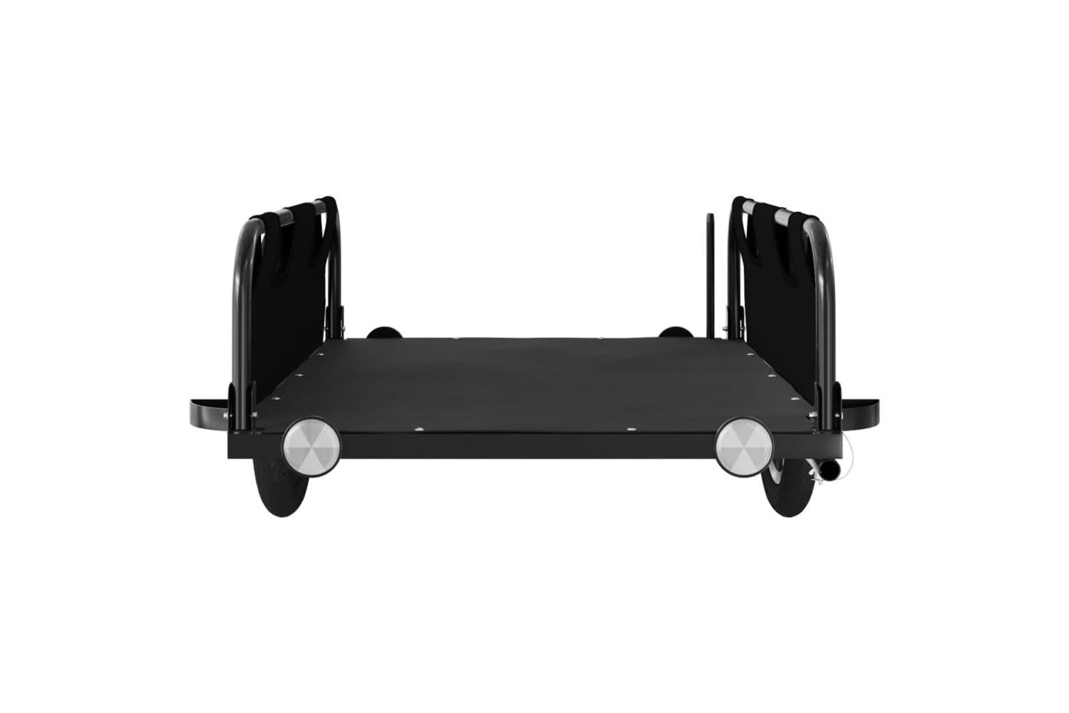 Vidaxl Bike Trailer Black Oxford Fabric And Iron-5