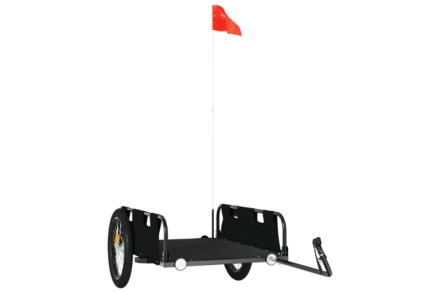 Vidaxl Bike Trailer Black Oxford Fabric And Iron-2