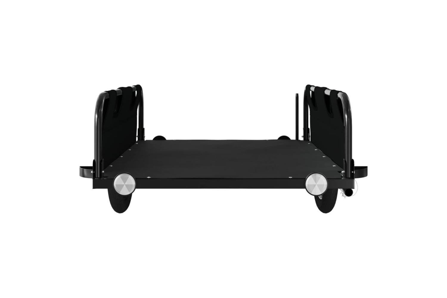 Vidaxl Bike Trailer Black Oxford Fabric And Iron-5