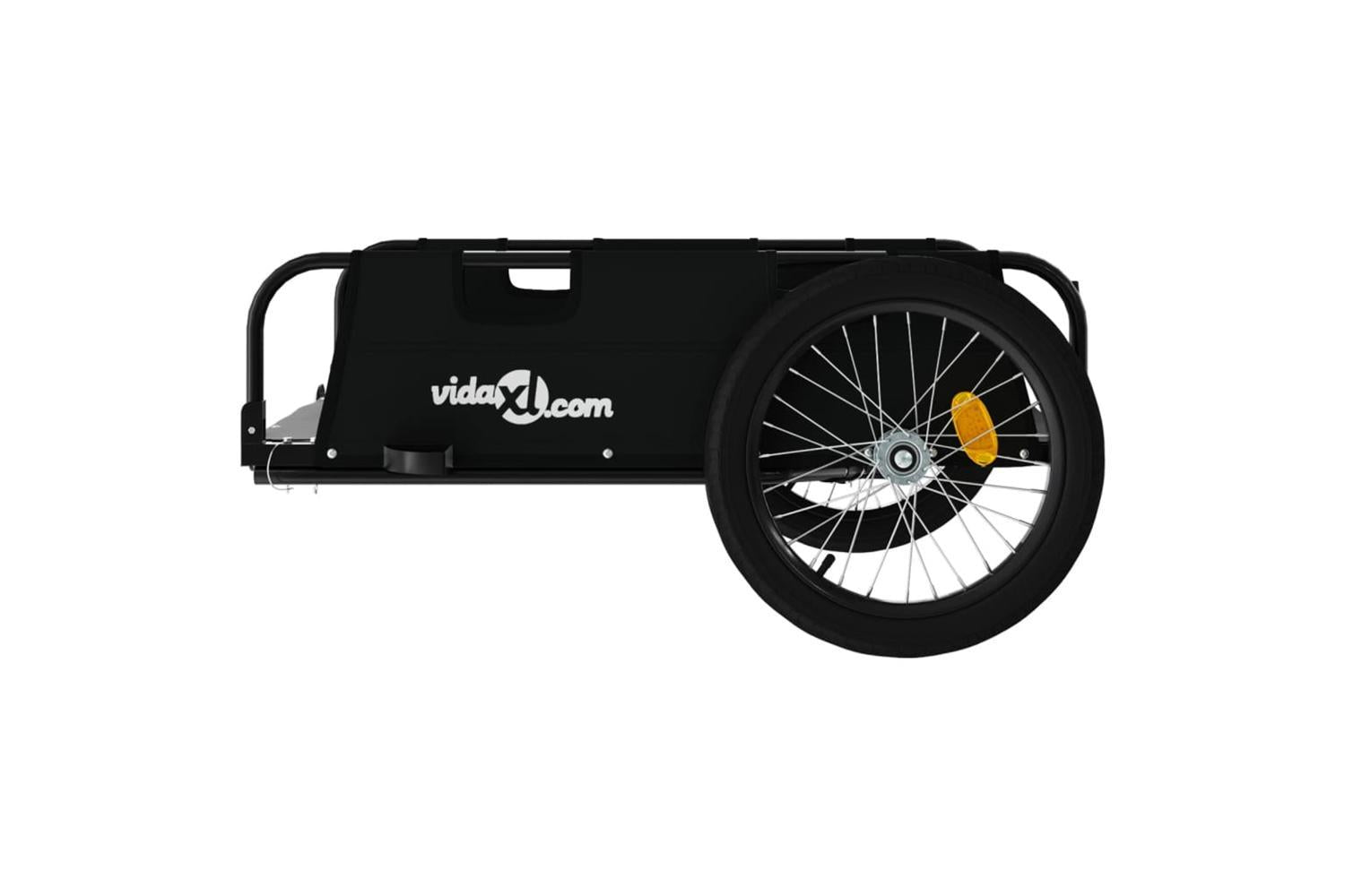 Vidaxl Bike Trailer Black Oxford Fabric And Iron-6