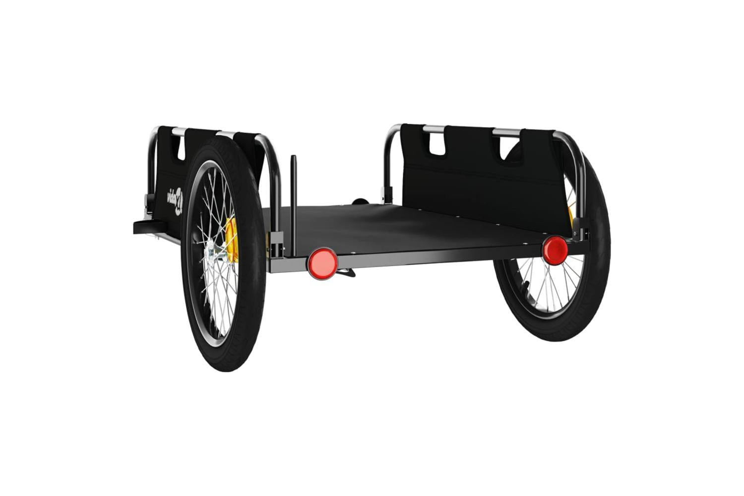 Vidaxl Bike Trailer Black Oxford Fabric And Iron-7