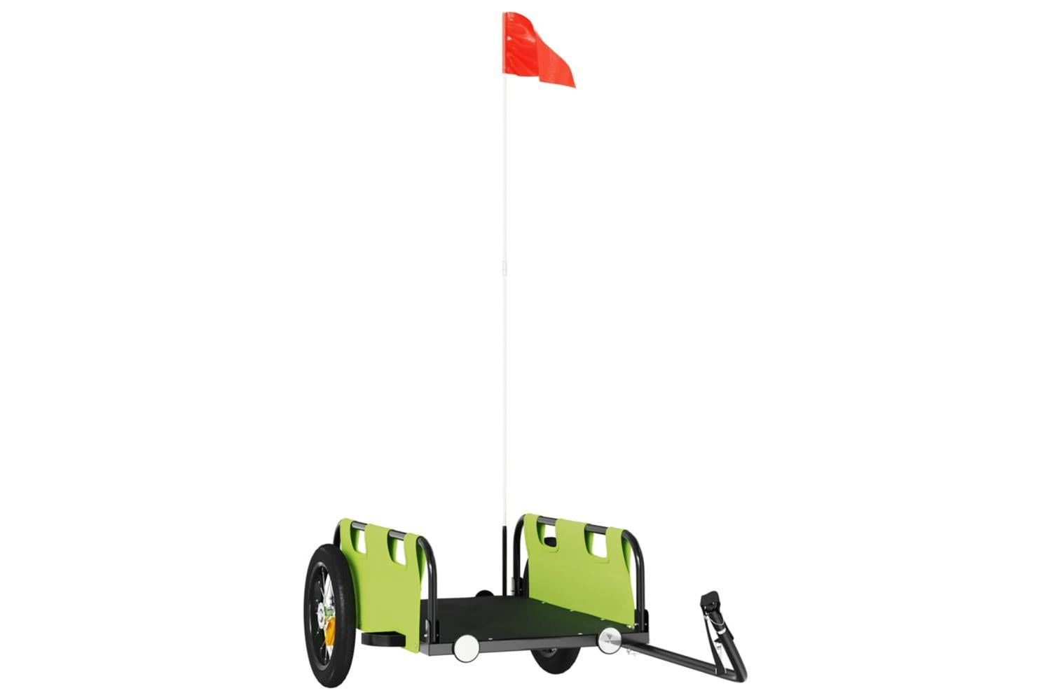 Vidaxl Bike Trailer Green Oxford Fabric And Iron-2