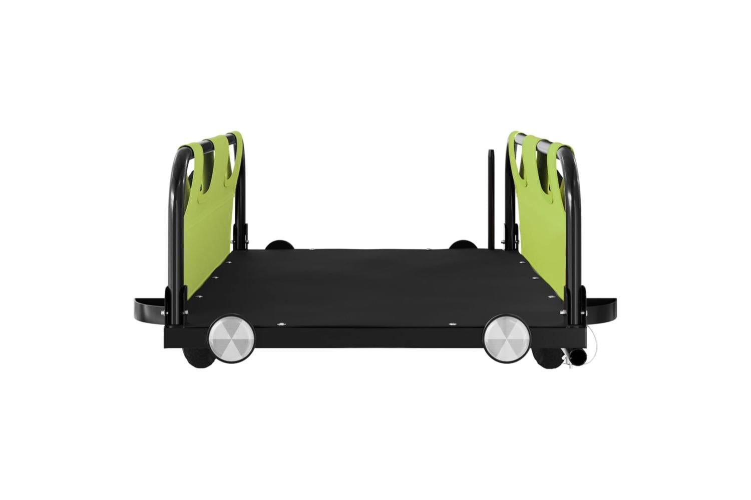 Vidaxl Bike Trailer Green Oxford Fabric And Iron-5