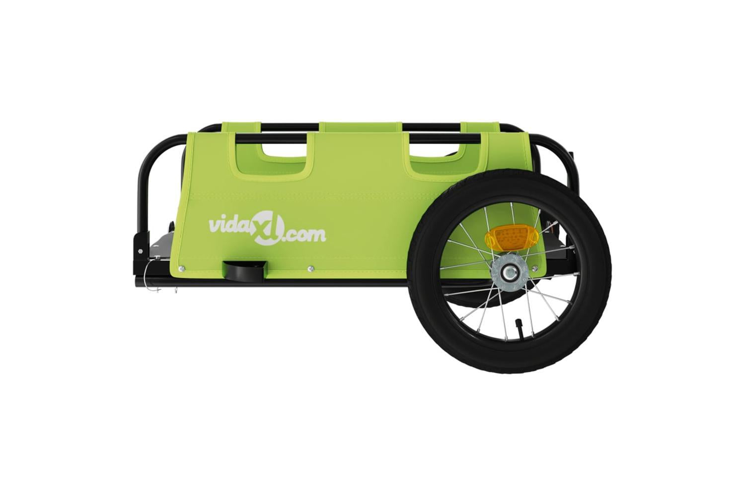 Vidaxl Bike Trailer Green Oxford Fabric And Iron-6