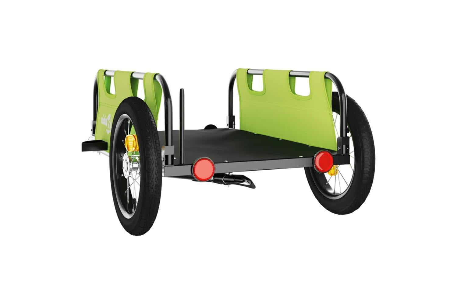 Vidaxl Bike Trailer Green Oxford Fabric And Iron-7