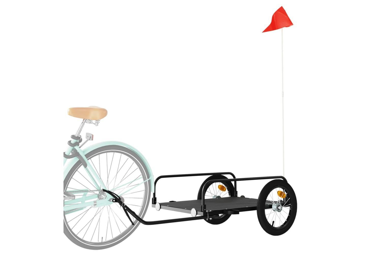 Vidaxl Bike Trailer Black 126x63x34 Cm Iron-3
