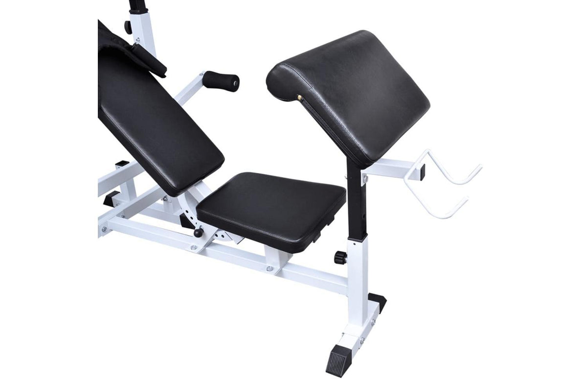 Vidaxl Weight Bench With Weight Rack, Barbell And Dumbbell Set 60.5kg-4