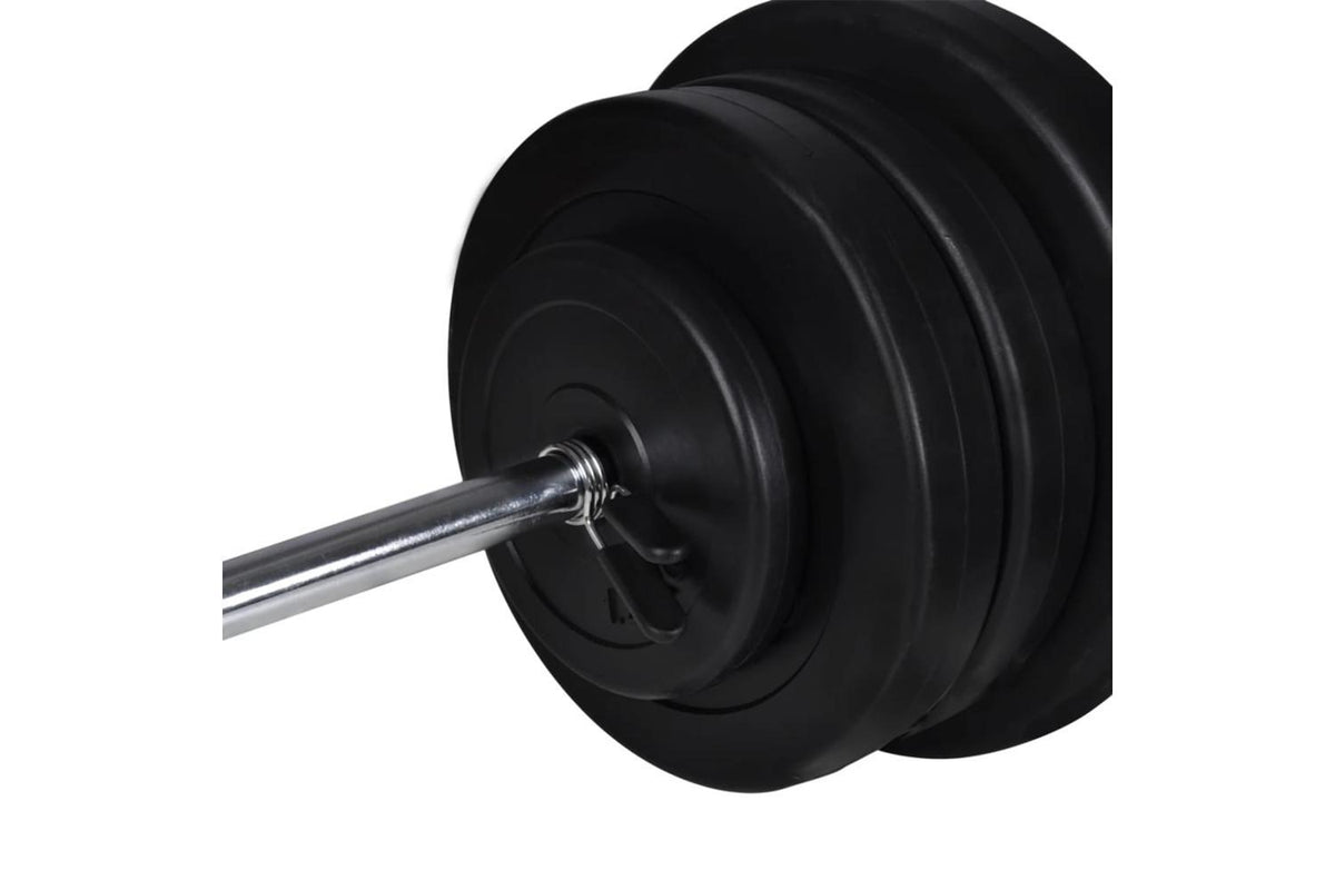 Vidaxl Weight Bench With Weight Rack, Barbell And Dumbbell Set 60.5kg-9