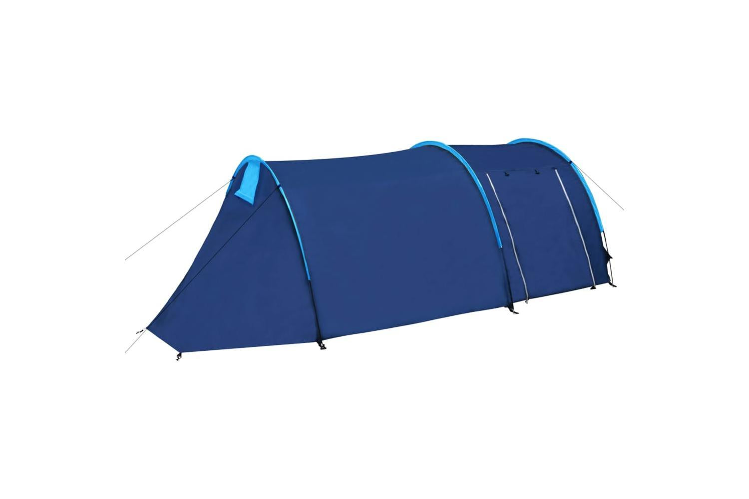 Vidaxl Camping Tent 4 Persons Navy Blue/light Blue