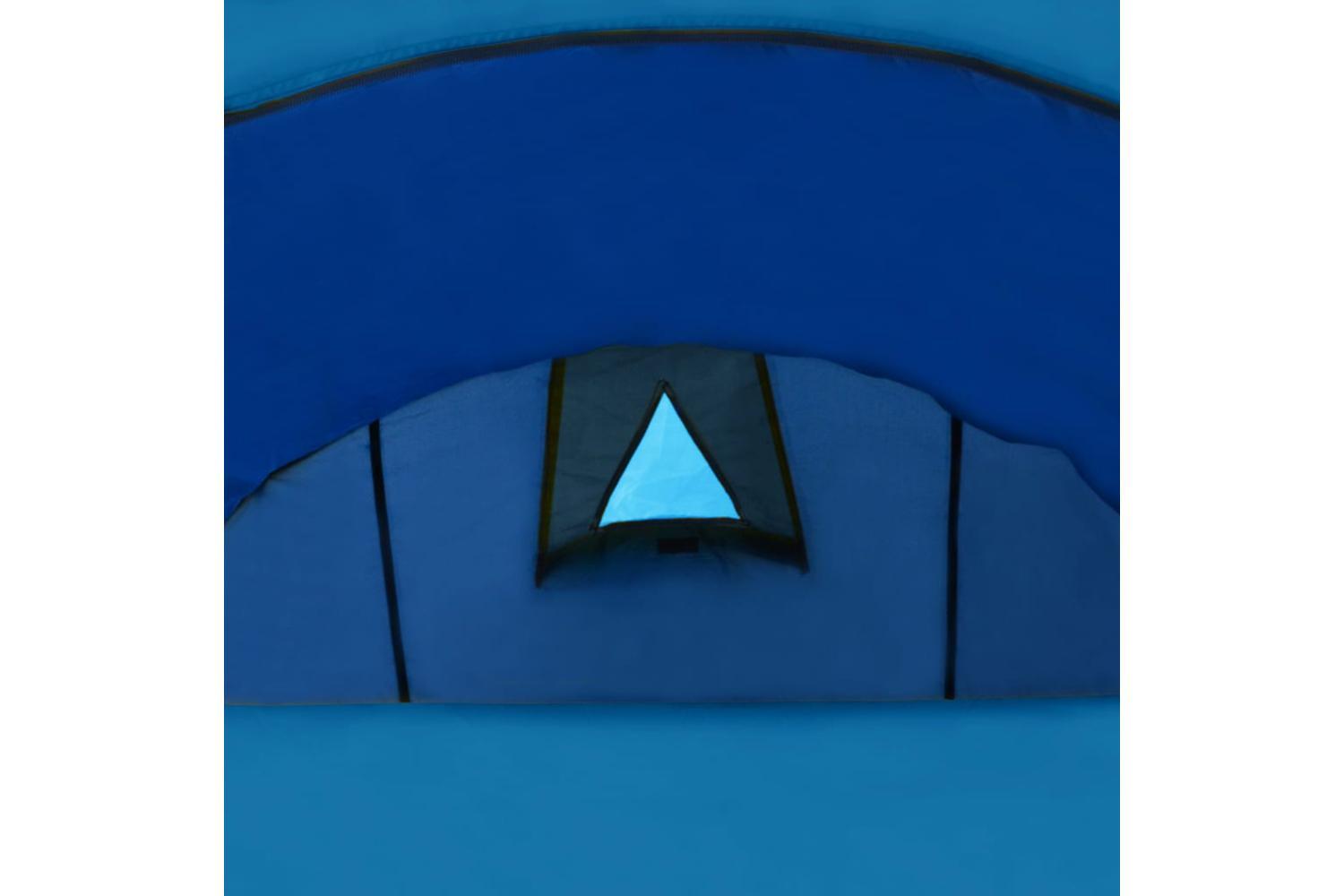 Vidaxl Camping Tent 4 Persons Navy Blue/light Blue-5