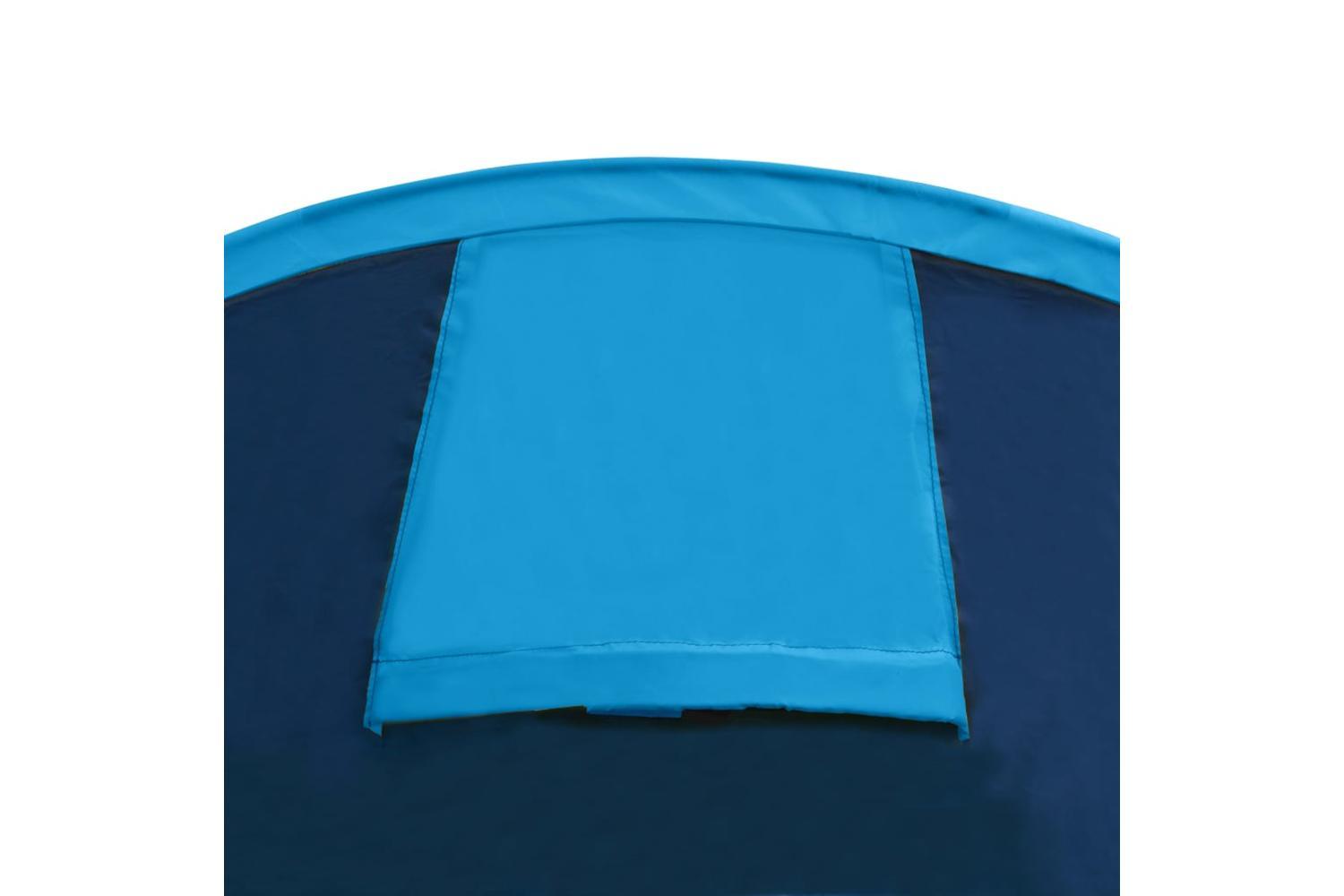Vidaxl Camping Tent 4 Persons Navy Blue/light Blue-6