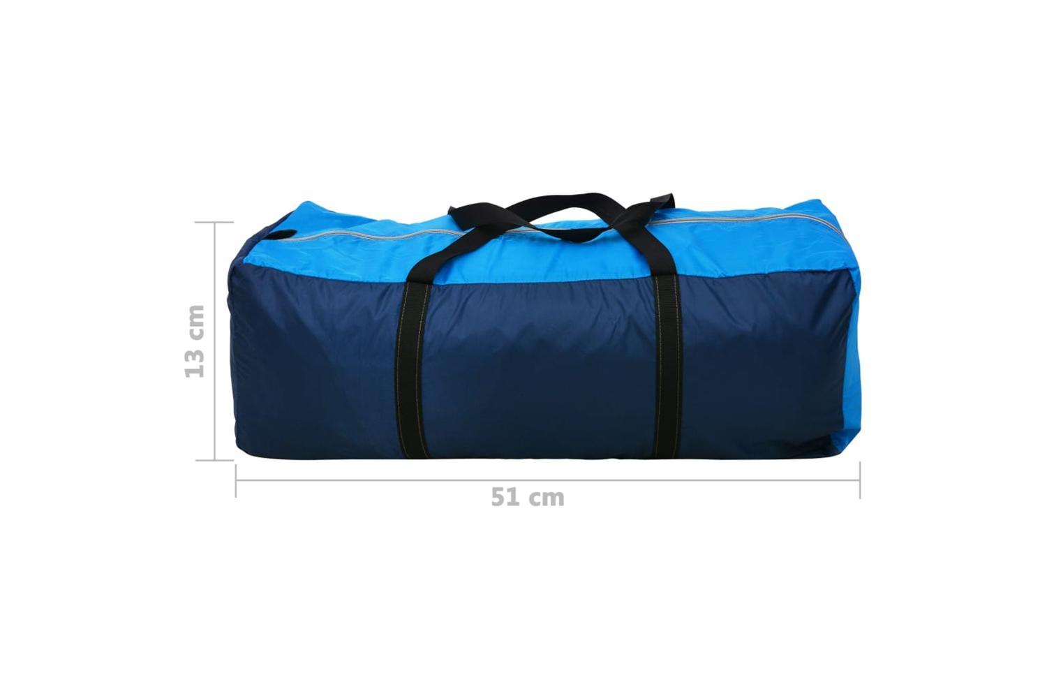 Vidaxl Camping Tent 4 Persons Navy Blue/light Blue-8
