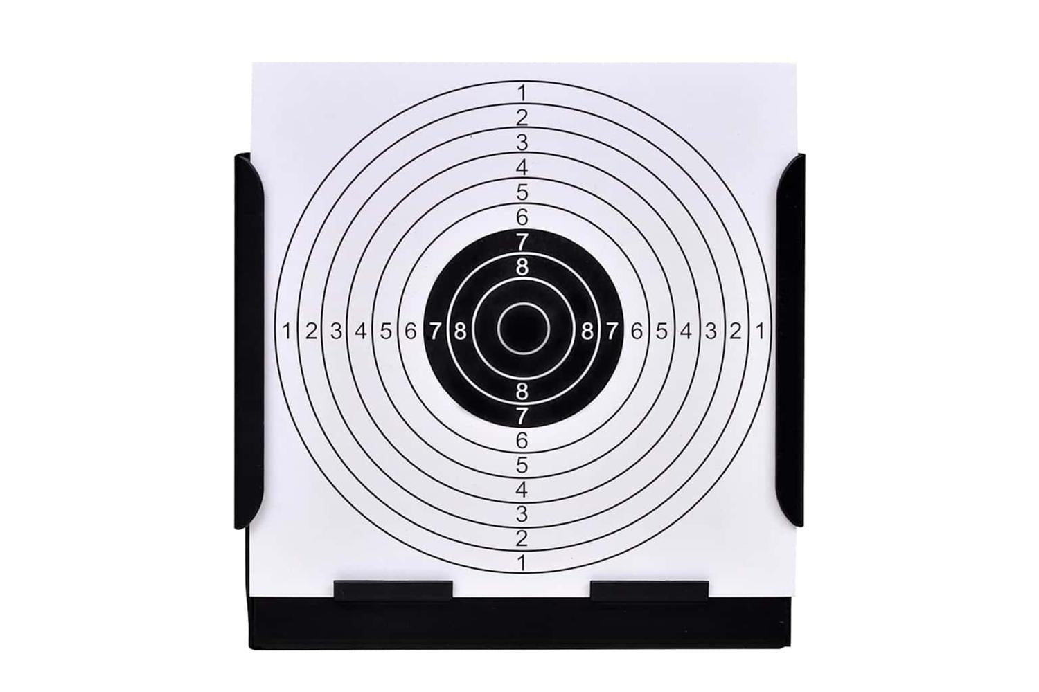 Vidaxl 14 Cm Square Target Holder Pellet Trap + 100 Paper Targets-2