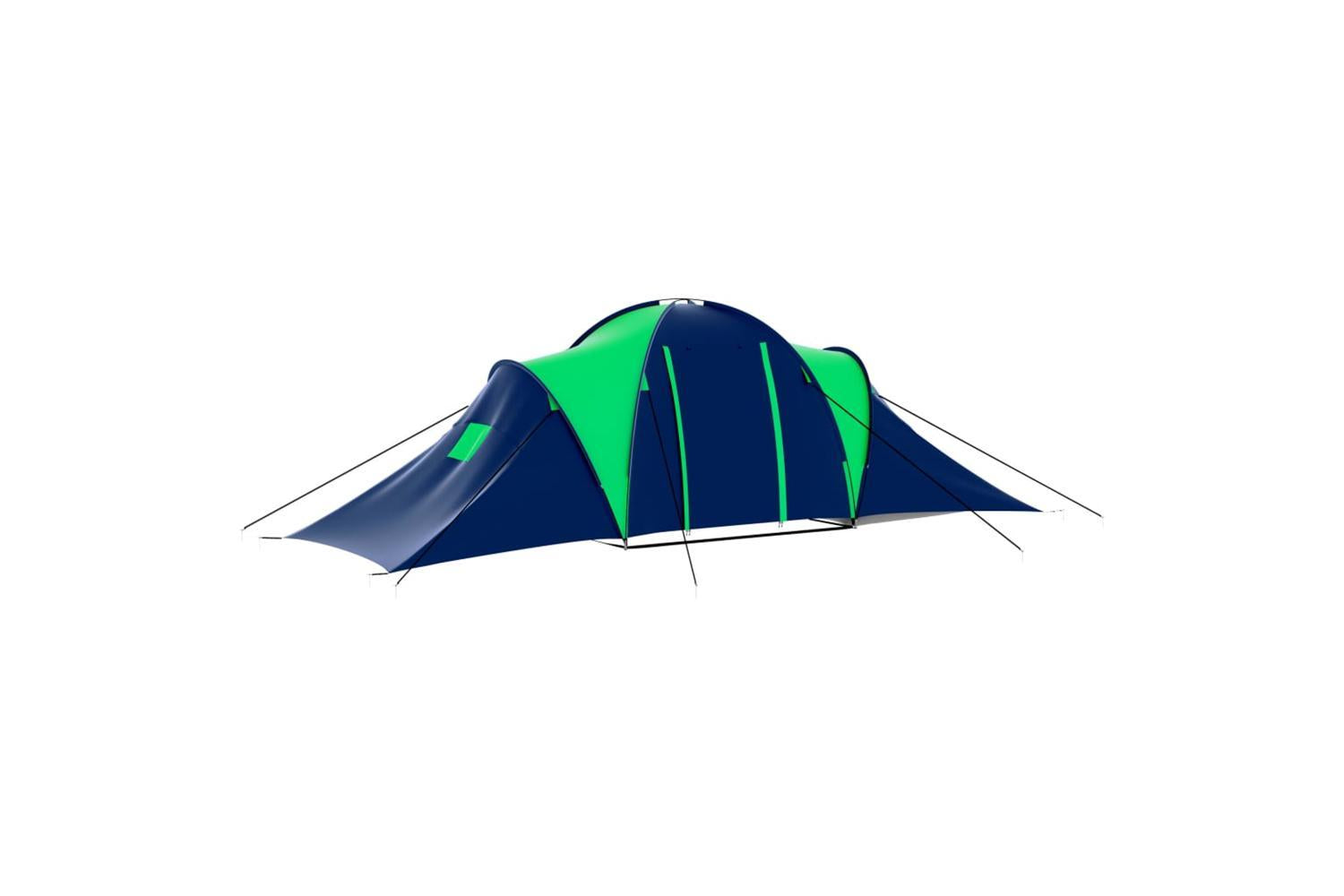 Vidaxl Camping Tent Polyester 9 Persons Blue-green-2