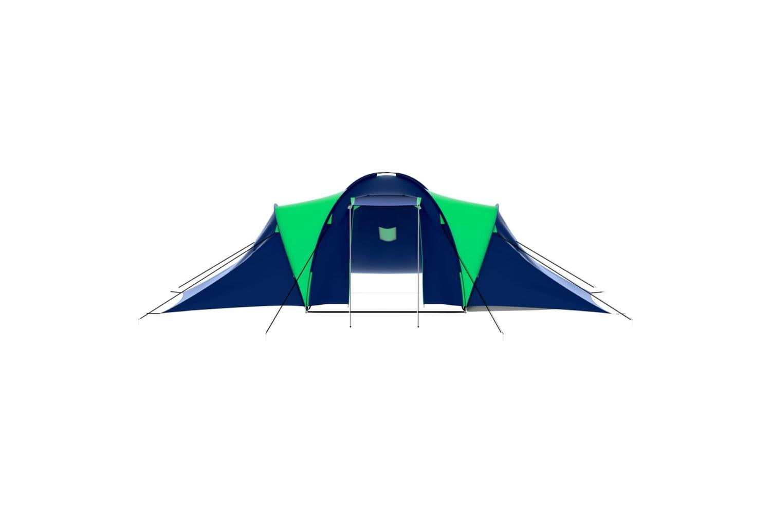 Vidaxl Camping Tent Polyester 9 Persons Blue-green-4