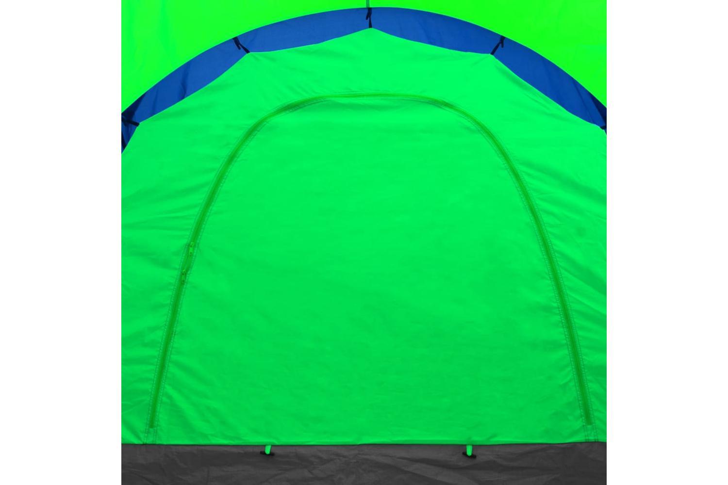 Vidaxl Camping Tent Polyester 9 Persons Blue-green-6