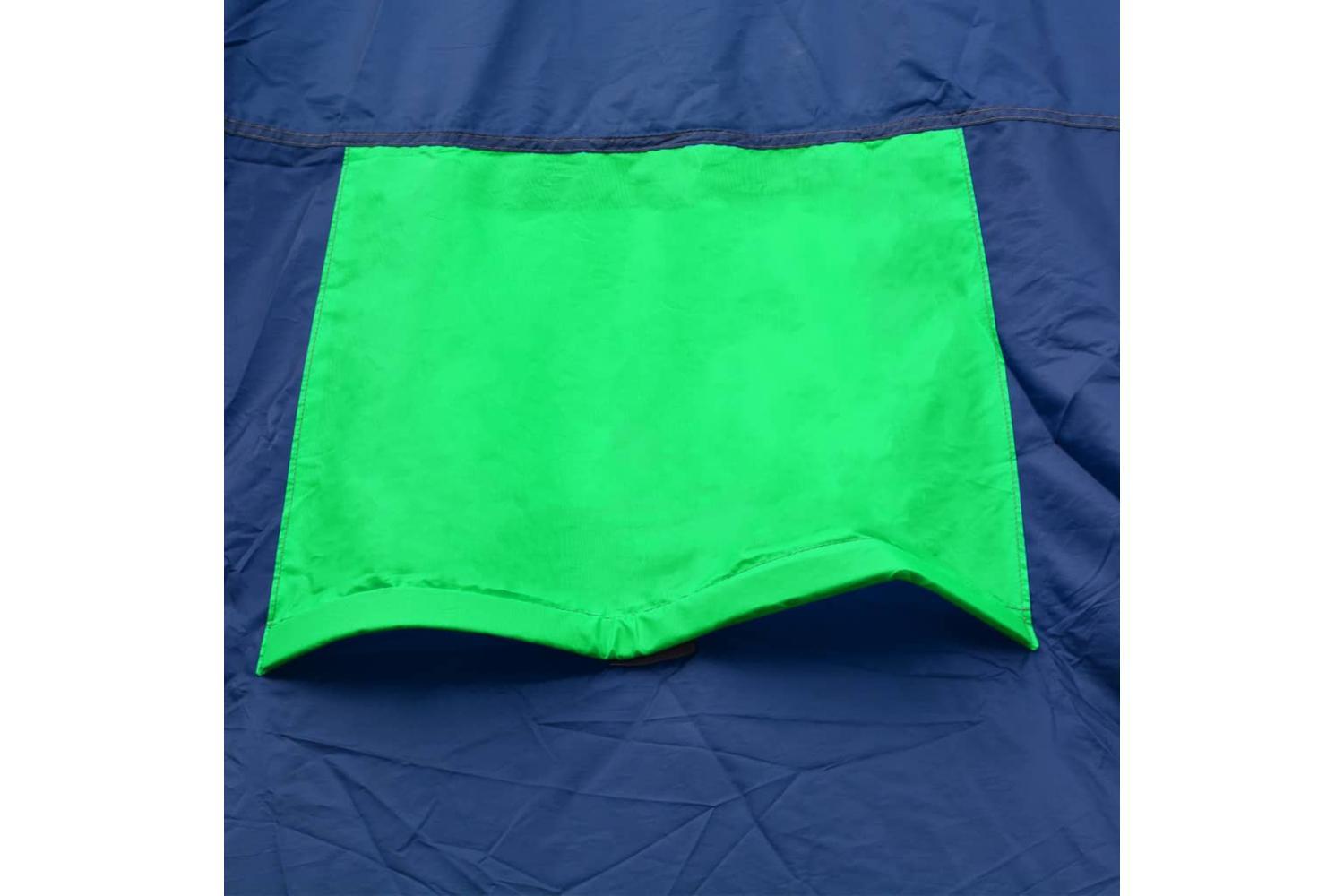 Vidaxl Camping Tent Polyester 9 Persons Blue-green-7