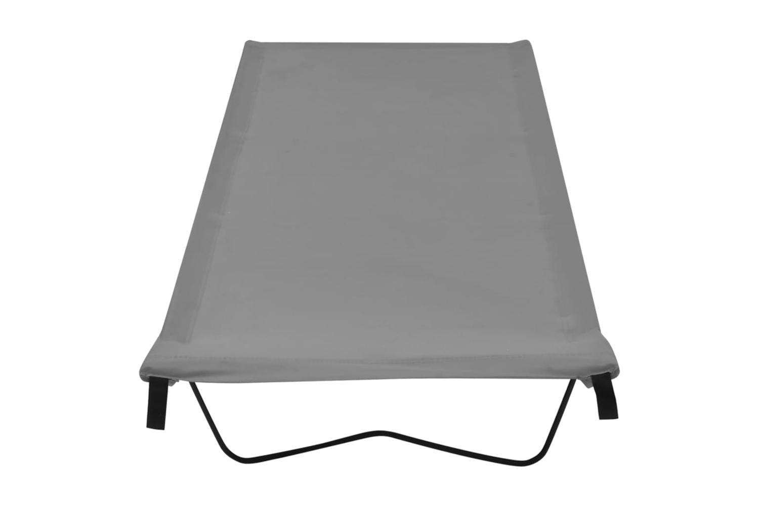 Vidaxl Camping Bed 180x60x19 Cm Oxford Fabric And Steel Grey-2