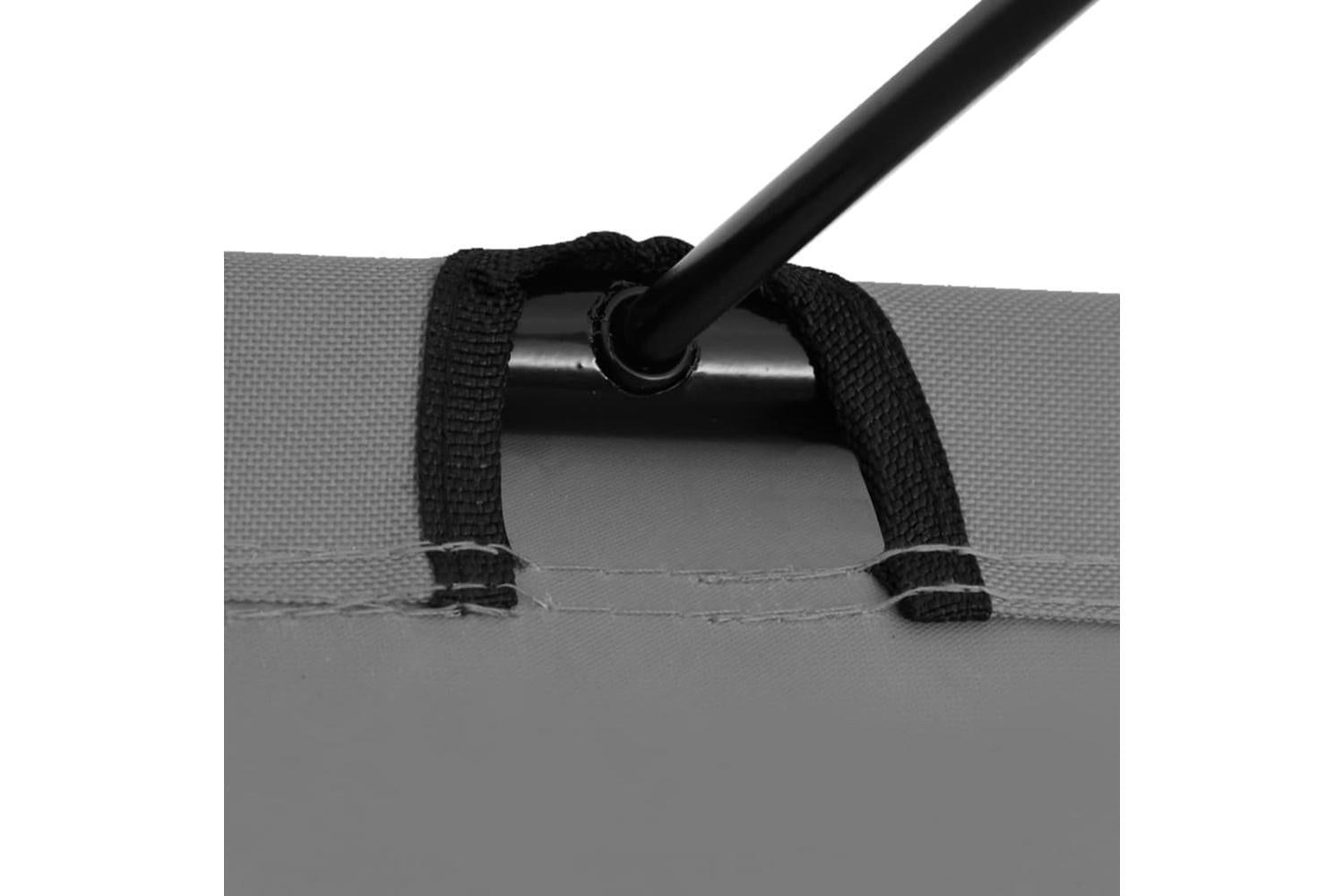Vidaxl Camping Bed 180x60x19 Cm Oxford Fabric And Steel Grey-4