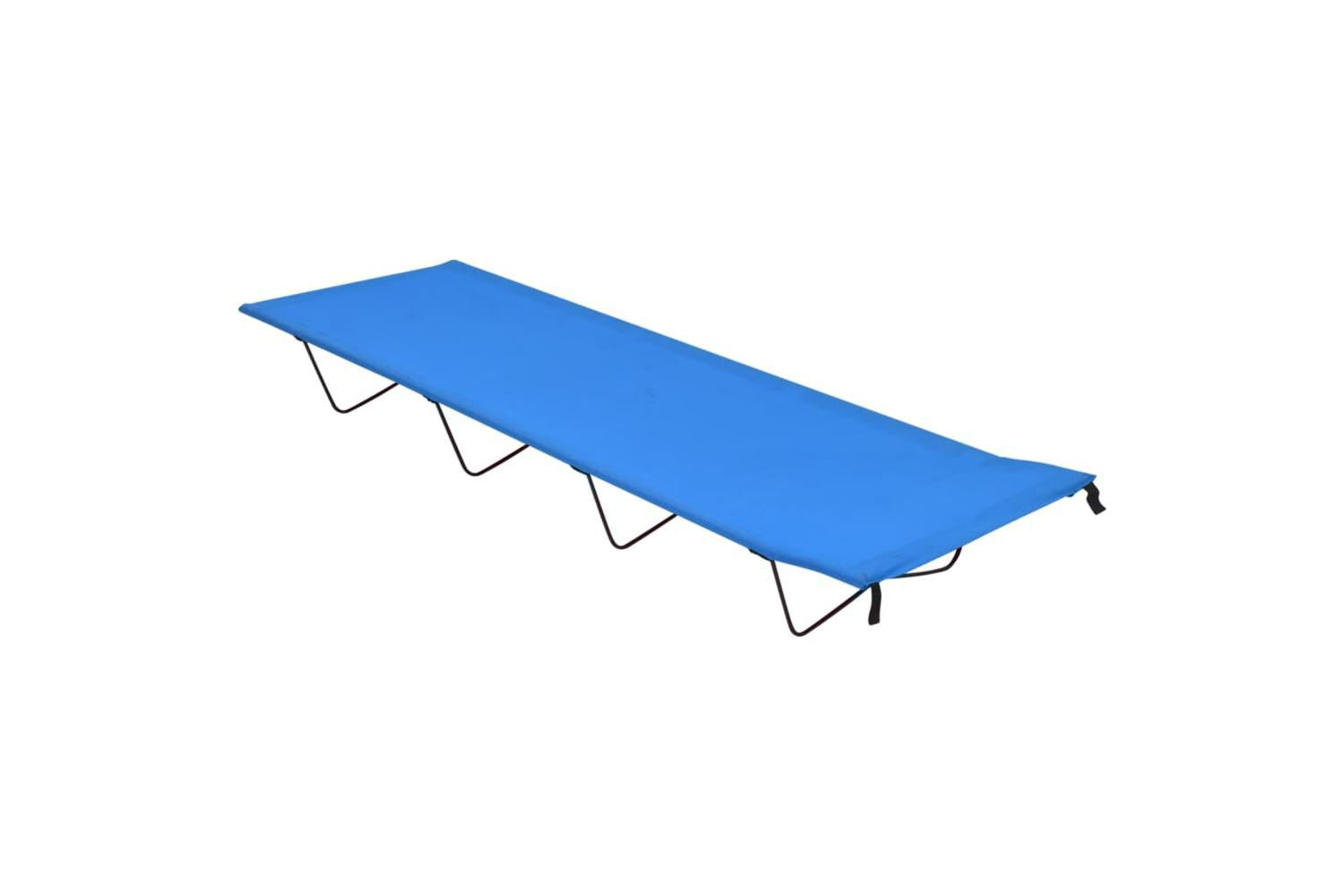 Vidaxl Camping Beds 2 Pcs 180x60x19 Cm Oxford Fabric And Steel Blue-2