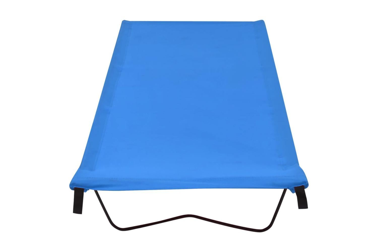 Vidaxl Camping Beds 2 Pcs 180x60x19 Cm Oxford Fabric And Steel Blue-3