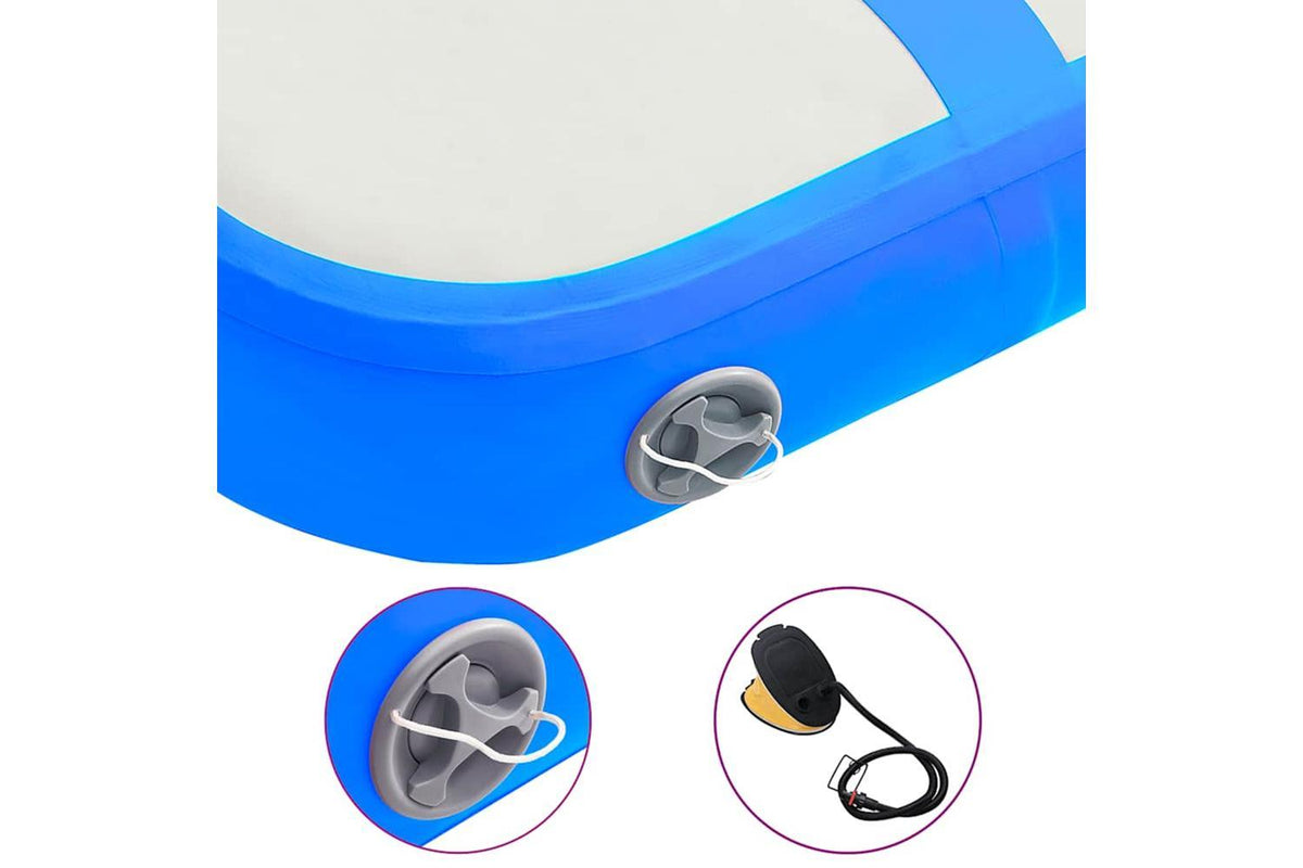 Vidaxl Inflatable Gymnastics Mat With Pump 60x100x20 Cm Pvc Blue-6