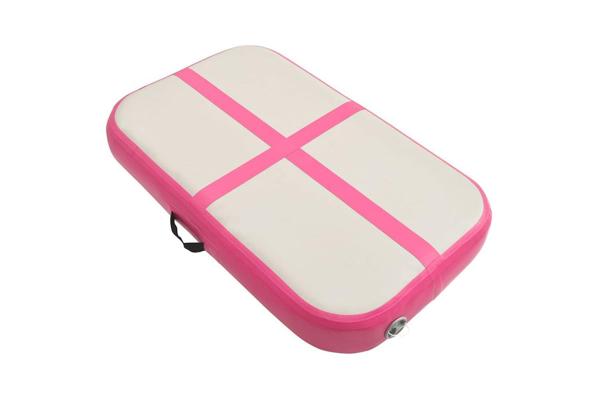 Vidaxl Inflatable Gymnastics Mat With Pump 60x100x10 Cm Pvc Pink-2