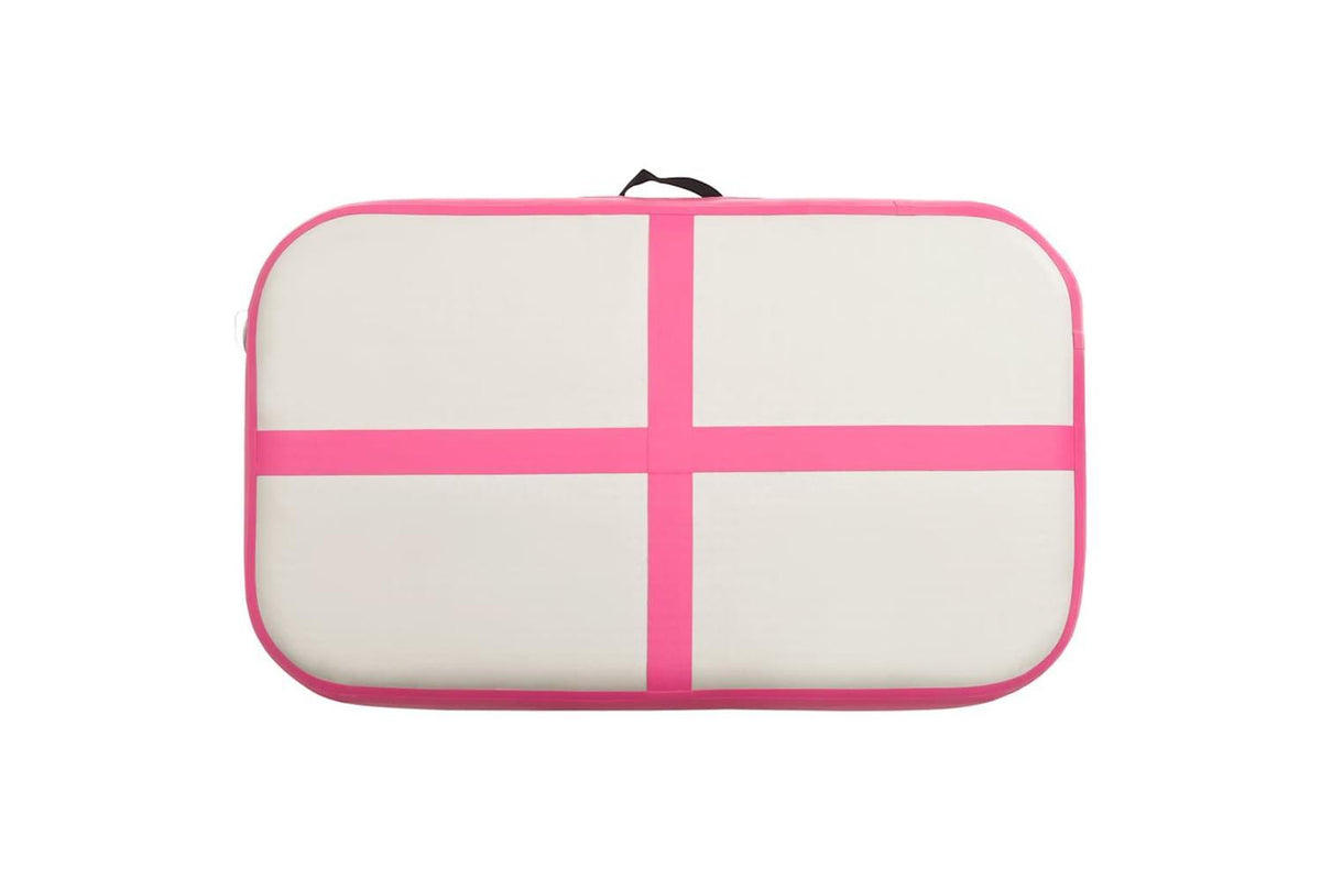 Vidaxl Inflatable Gymnastics Mat With Pump 60x100x10 Cm Pvc Pink-4