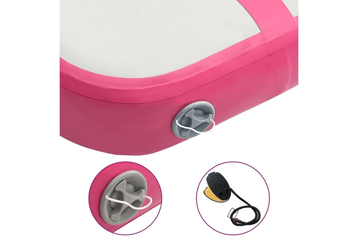 Vidaxl Inflatable Gymnastics Mat With Pump 60x100x10 Cm Pvc Pink-6