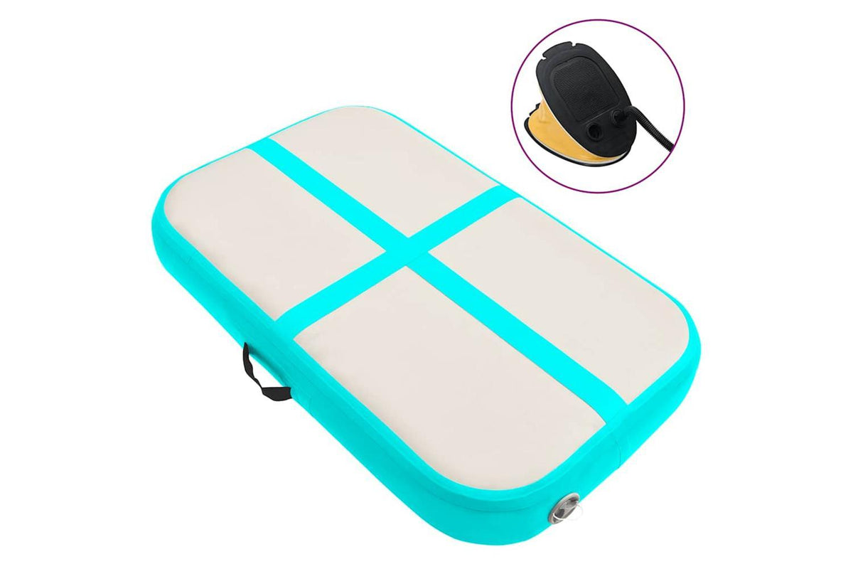Vidaxl Inflatable Gymnastics Mat With Pump 60x100x15 Cm Pvc Green