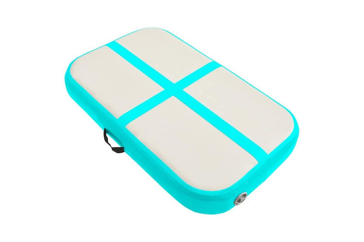 Vidaxl Inflatable Gymnastics Mat With Pump 60x100x15 Cm Pvc Green-2