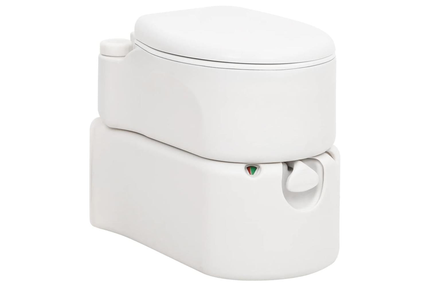 Vidaxl Integrated Camping Toilet White 24+17 L Hdpe&enamel
