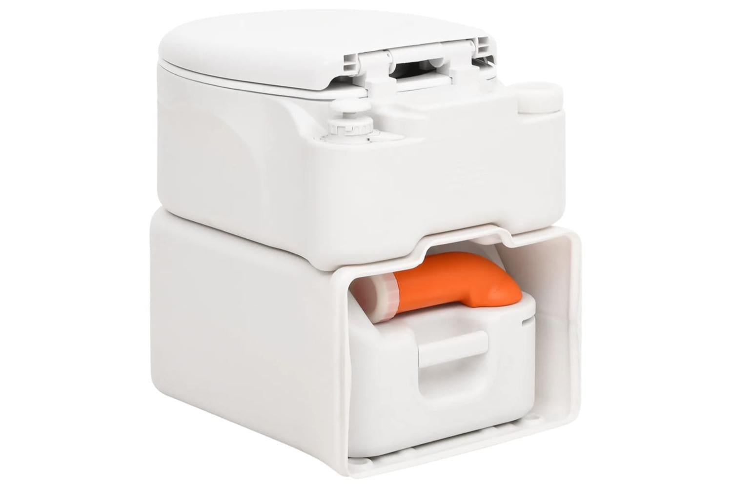 Vidaxl Integrated Camping Toilet White 24+17 L Hdpe&enamel-5