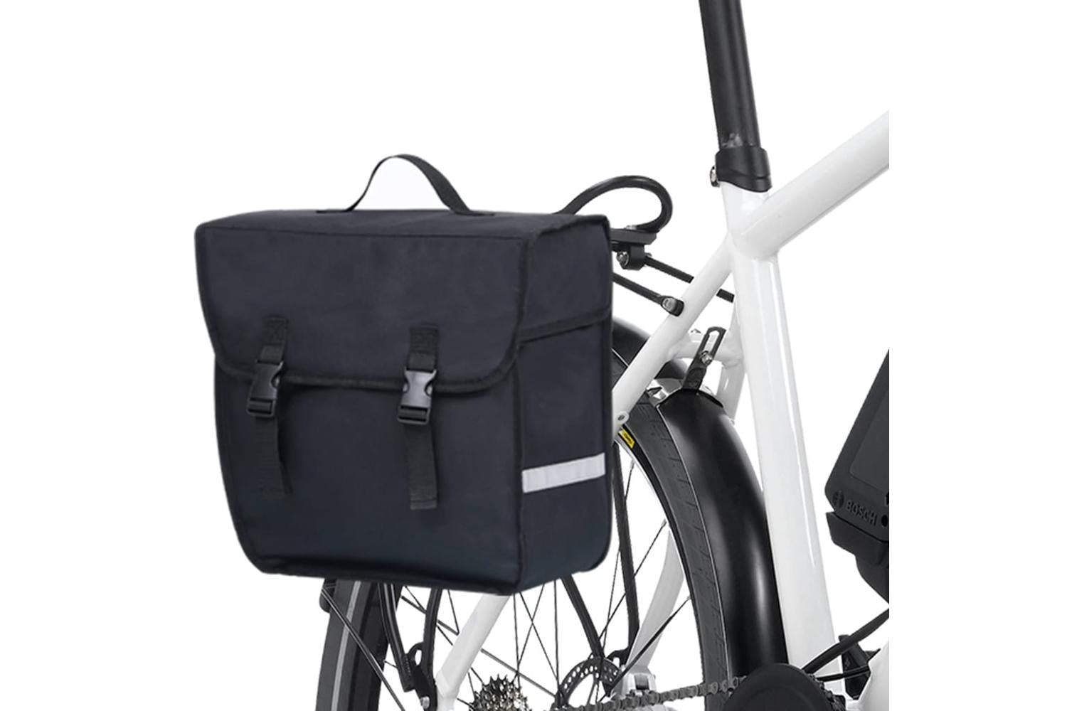 Vidaxl Single Bicycle Bag For Pannier Rack Waterproof 21 L Black-9